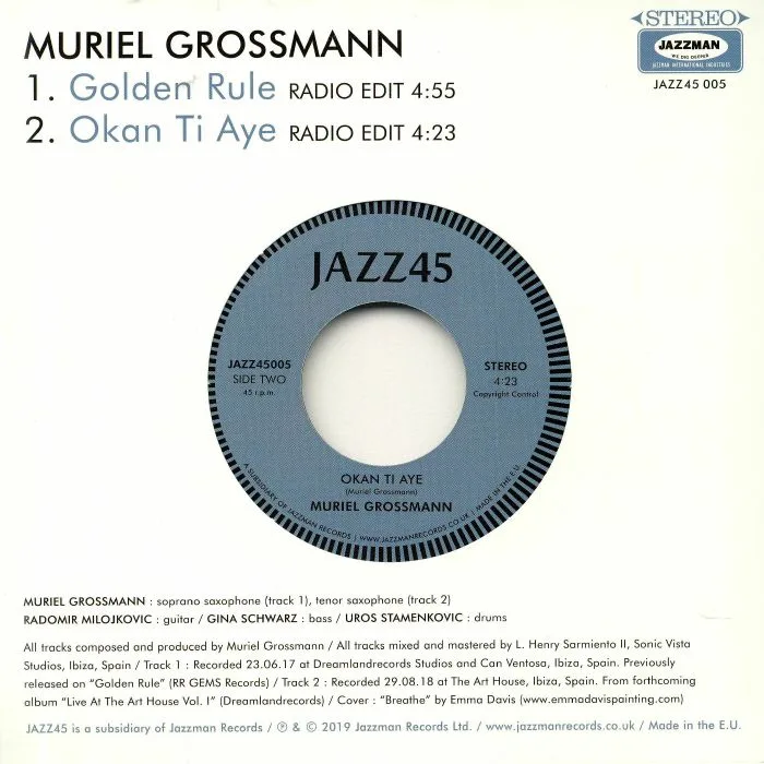 Обратная сторона обложки — Muriel GROSSMANN — Golden Rule