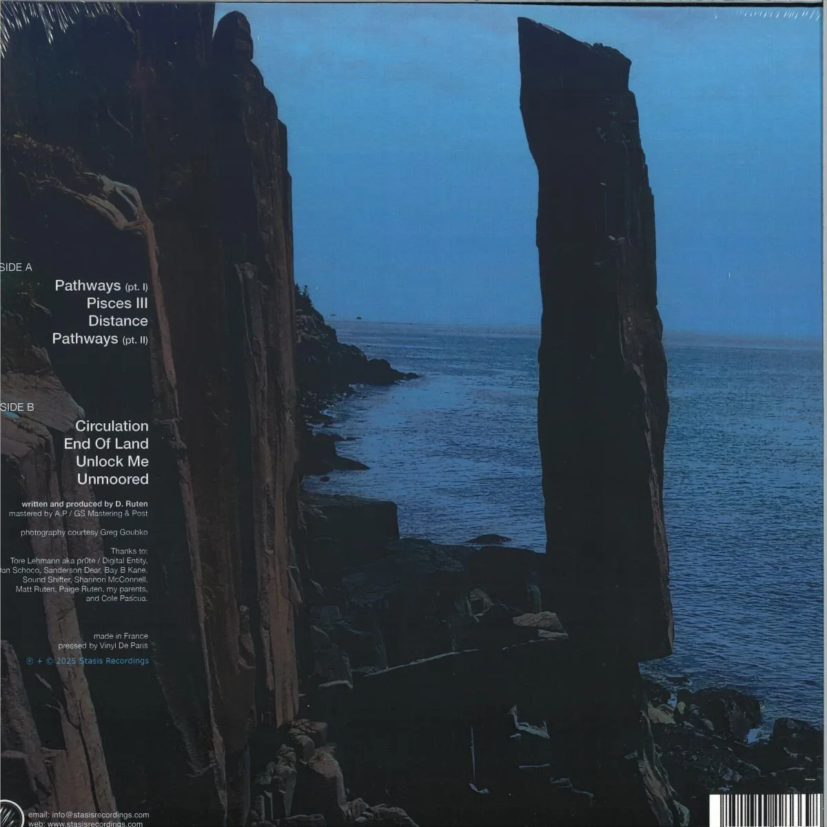 Back cover — Mellonius One — Oceanic (LP)