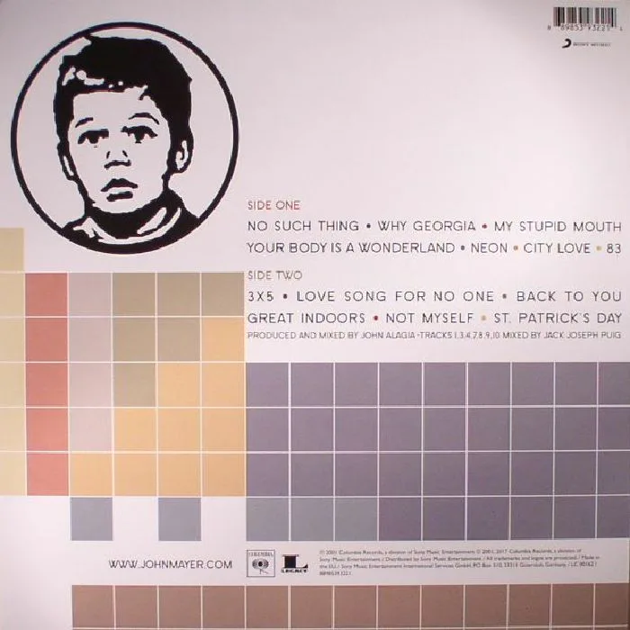 Back cover — John MAYER — Room For Squares (reissue)
