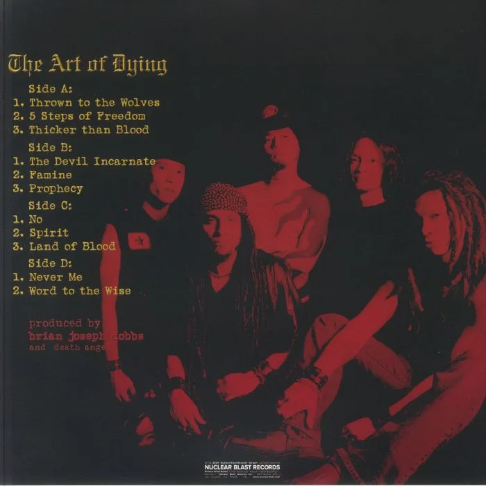 Back cover — DEATH ANGEL — The Art Of Dying