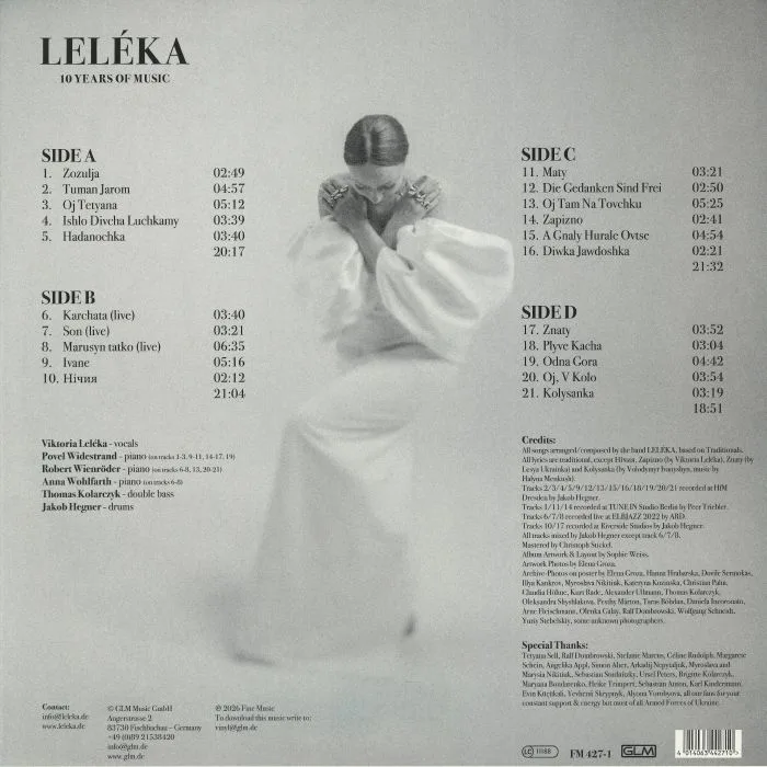 Обратная сторона обложки — LELEKA — 10 Years Of Music