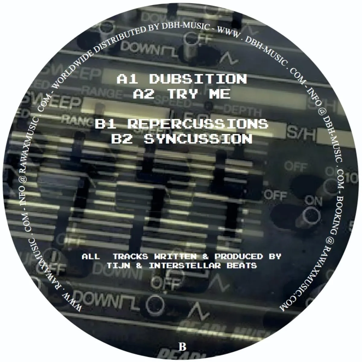 Обратная сторона обложки — TIJN & Interstellar Beats — SYNCUSSION & REPERCUSSIONS EP