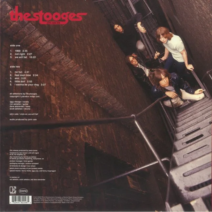 Обратная сторона обложки — The STOOGES — The Stooges (John Cale mix)