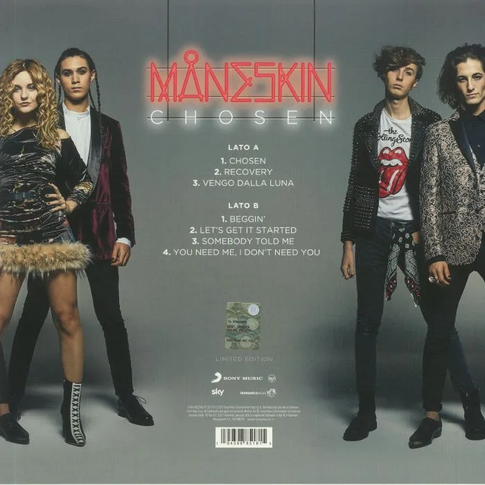 Back cover — MANESKIN — Chosen