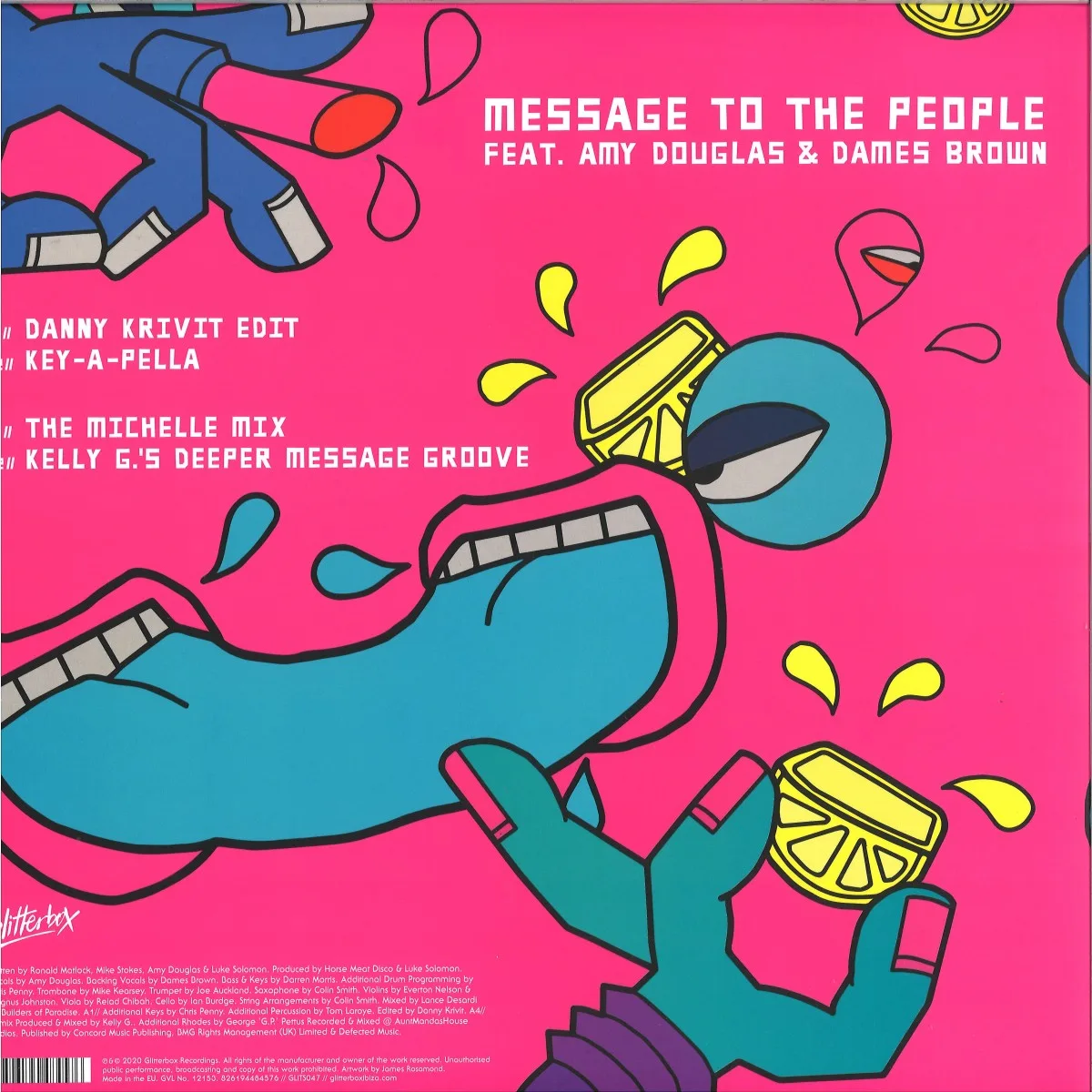 Back cover — Horse Meat Disco Featuring Amy Douglas&Dames Brown — Message To The People