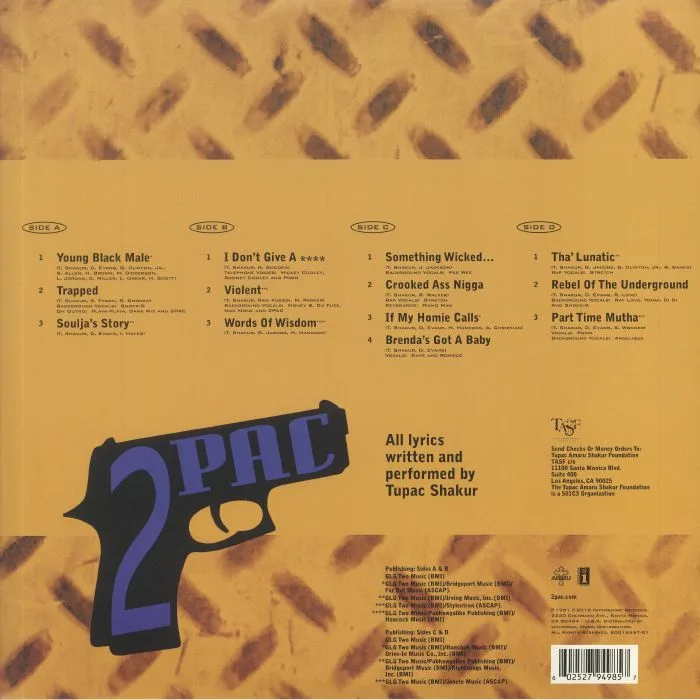 Обратная сторона обложки — 2 PAC — 2PACALYPSE NOW