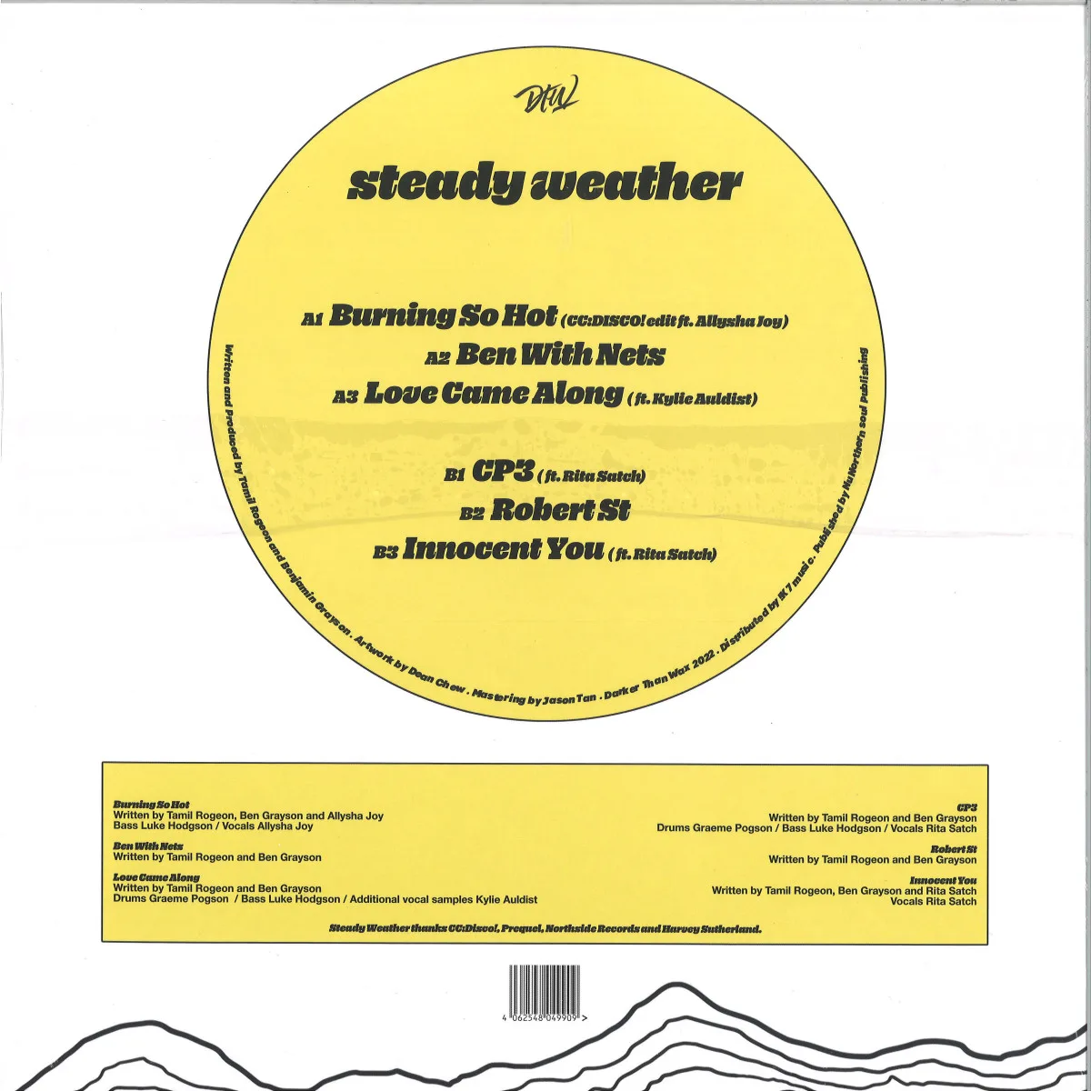 Обратная сторона обложки — Steady Weather — STEADY WEATHER EP