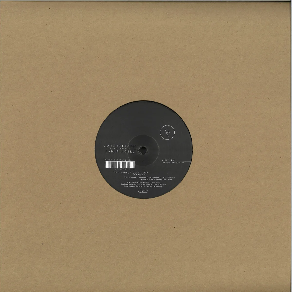 Back cover — Lorenz Rhode(Sound Support) — Sandpaper EP ft. Jamie Lidell