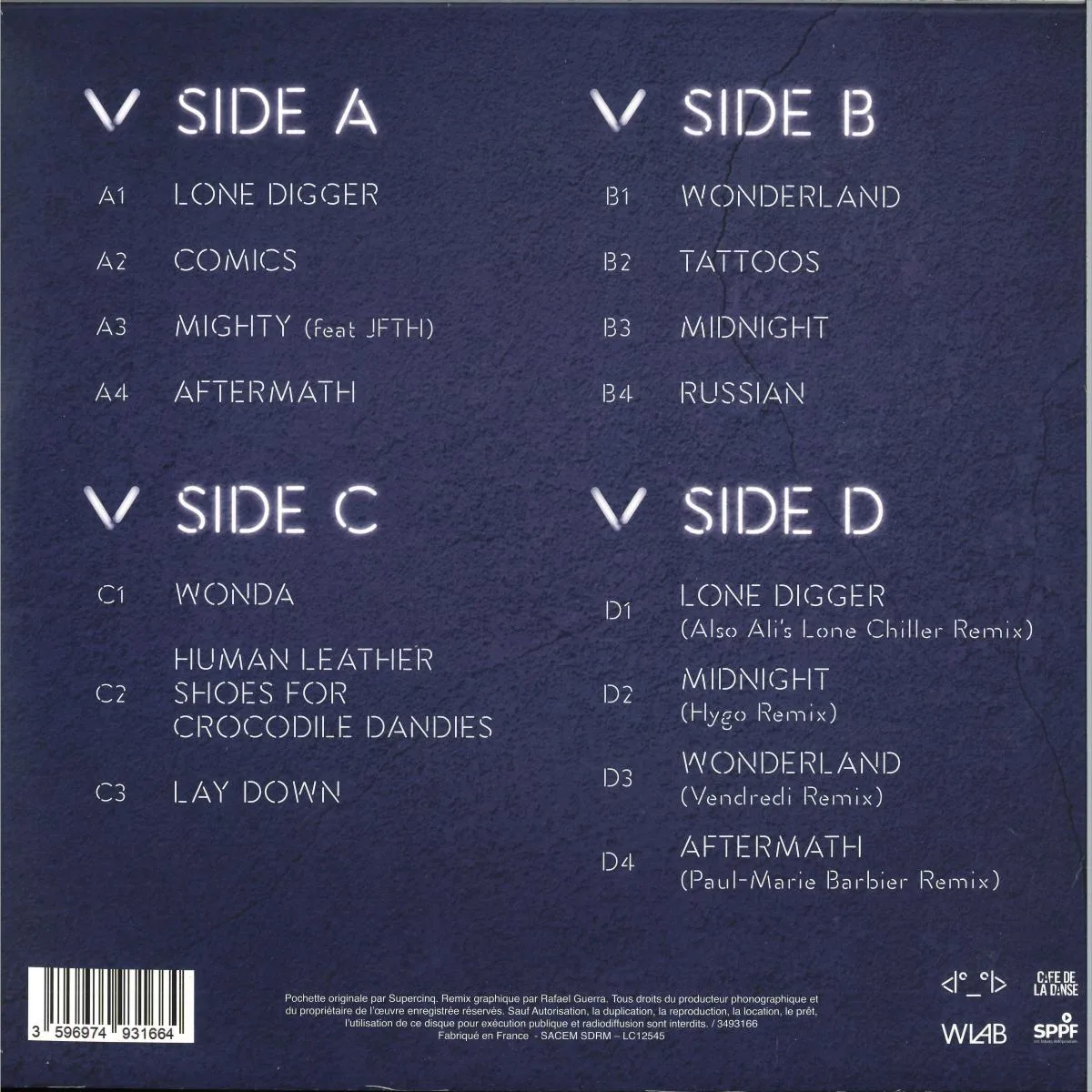 Back cover — CARAVAN PALACE — ROBOT (10TH ANNIVERSARY) LP 2x12"