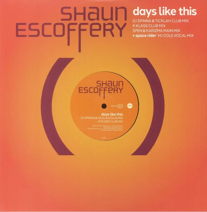 Front cover — Shaun ESCOFFERY — Days Like This