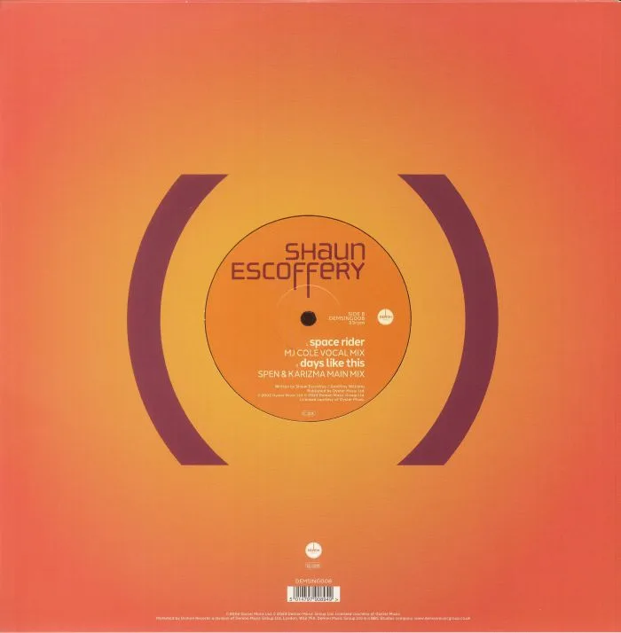 Back cover — Shaun ESCOFFERY — Days Like This