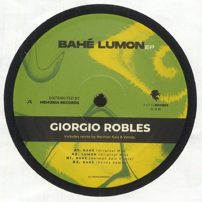 Front cover — Giorgio ROBLES — Bahe Lumon EP
