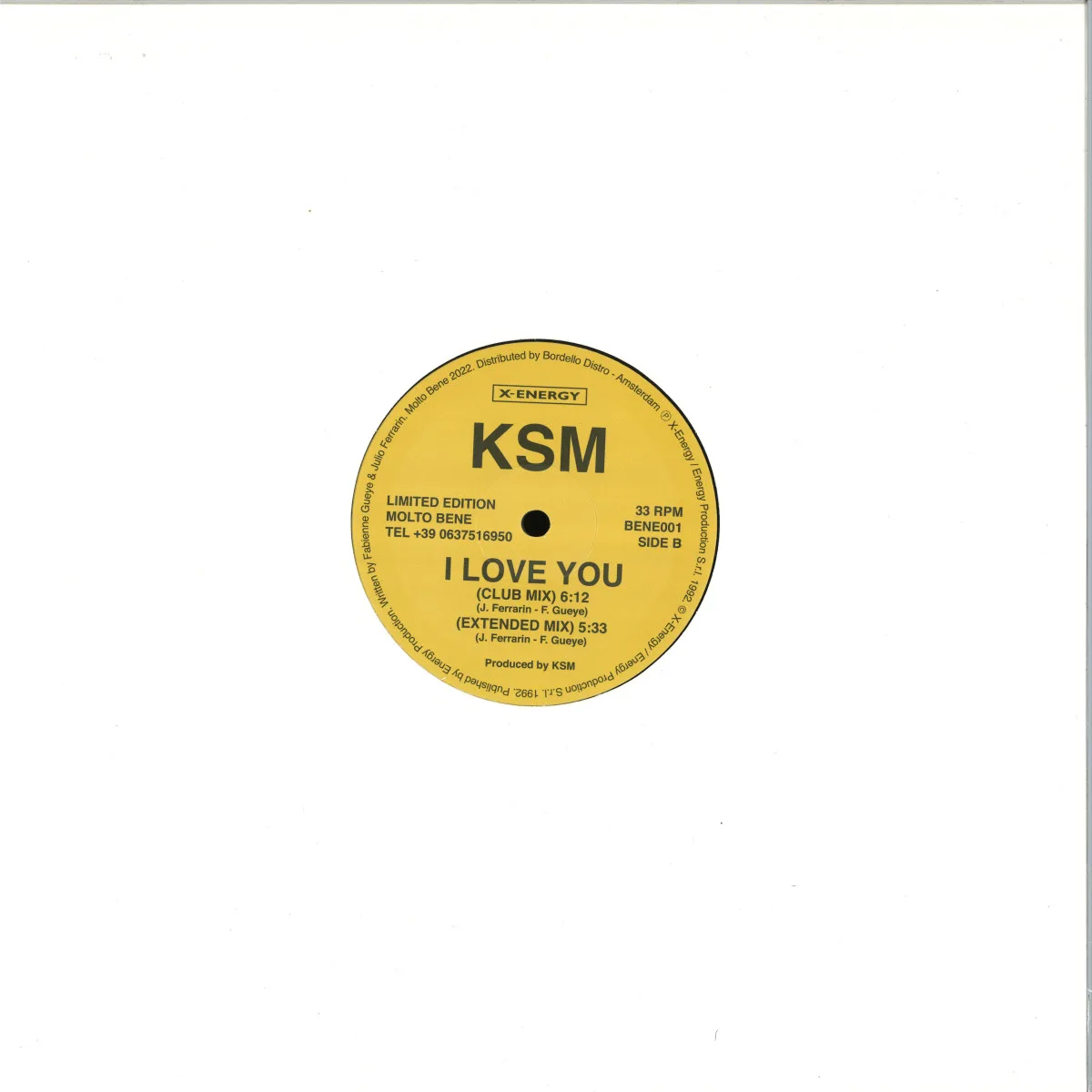 Back cover — Ksm — TE QUIERO / I LOVE YOU