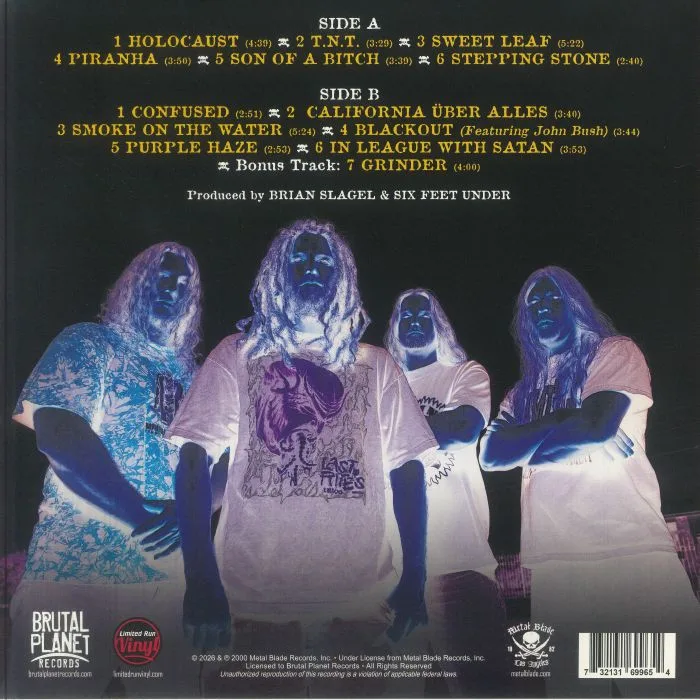 Back cover — SIX FEET UNDER — Graveyard Classics (reissue)