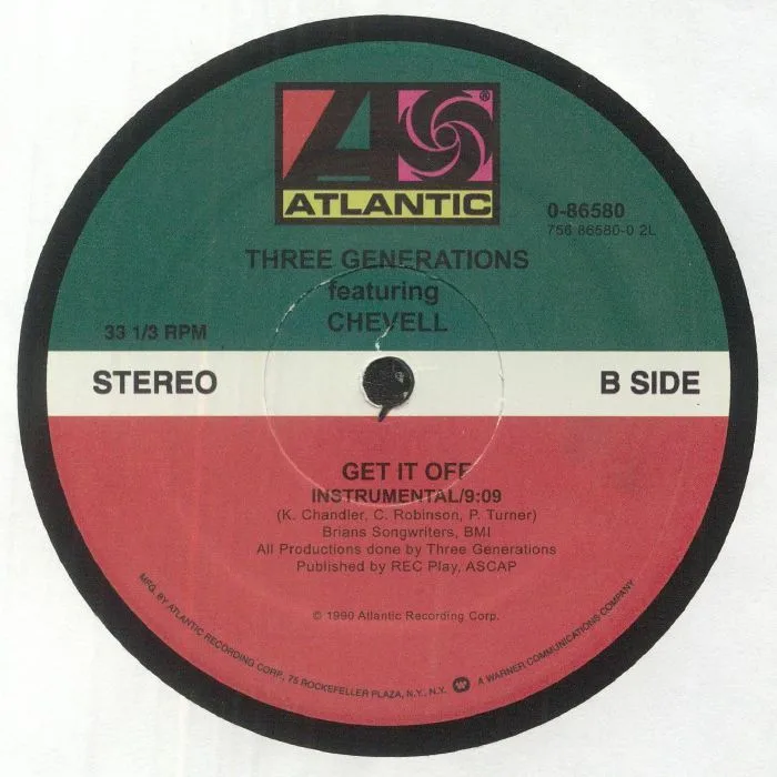 Обратная сторона обложки — THREE GENERATIONS feat CHEVELL — Get It Off (reissue)
