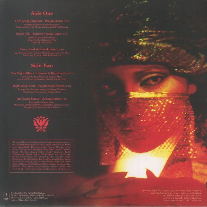 Back cover — Asha PUTHLI — Disco Mystic: Select Remixes Volume 1