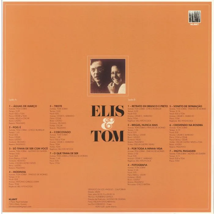 Обратная сторона обложки — Antonio Carlos JOBIM / ELIS REGINA — Elis & Tom (reissue)