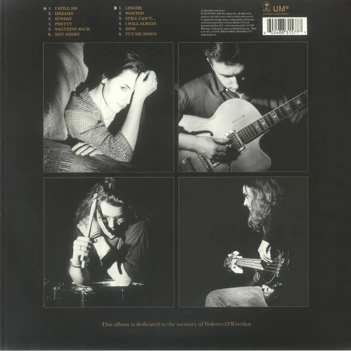 Back cover — The CRANBERRIES — Everybody Else Is Doing It So Why Can't We? (33rd Anniversary Edition)