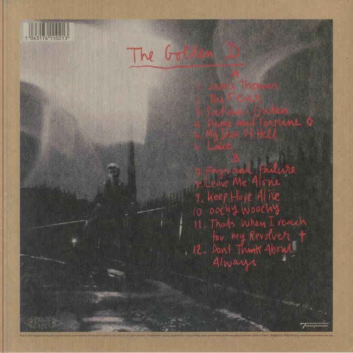 Back cover — Graham COXON — The Golden D