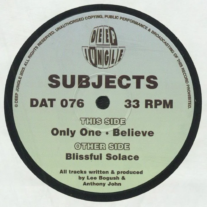 Обратная сторона обложки — SUBJECTS — Blissful Solace