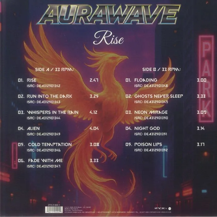 Back cover — AURAWAVE — Rise