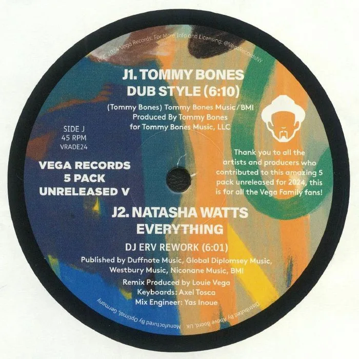 Обратная сторона обложки — Various — Vega Records 5 Pack Unreleased V (5x12")