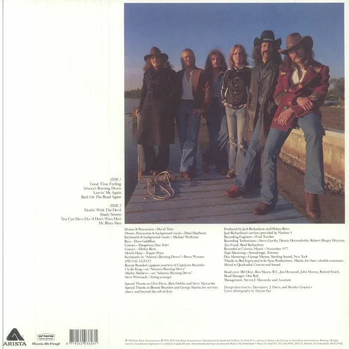 Обратная сторона обложки — Dickey BETTS & GREAT SOUTHERN — Atlanta's Burning Down