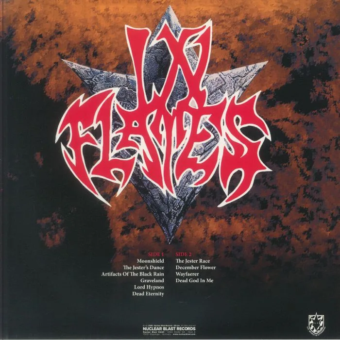 Обратная сторона обложки — IN FLAMES — The Jester Race (reissue)