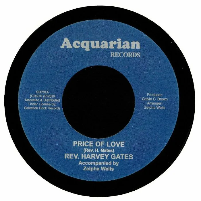 Лицевая сторона обложки — REV HARVEY GATES — Price Of Love (reissue)