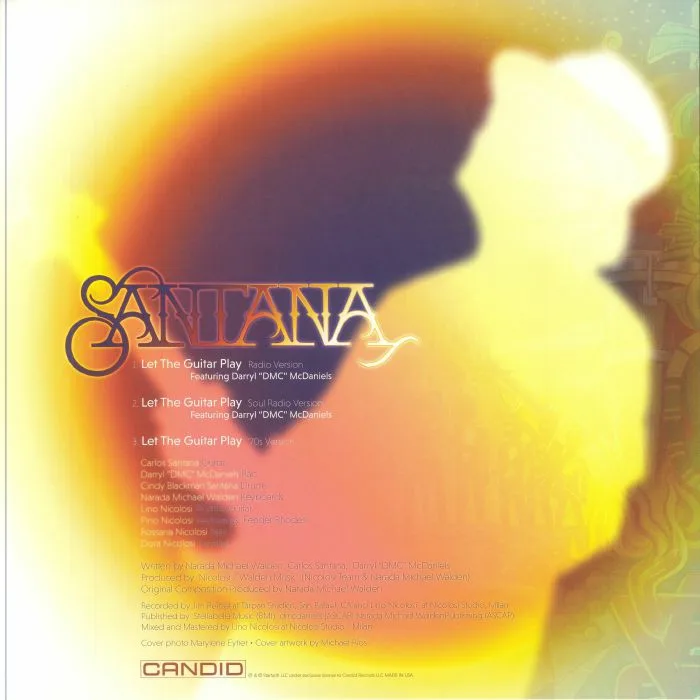 Обратная сторона обложки — SANTANA feat DARRYL DMC MCDANIELS — Let The Guitar Play (Record Store Day Black Friday RSD 2024)