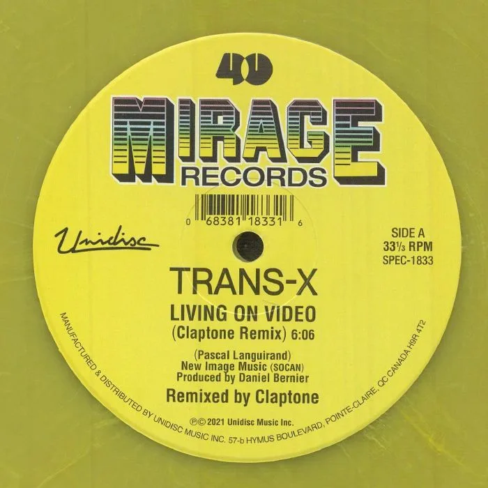 Front cover — TRANS X — Living On Video