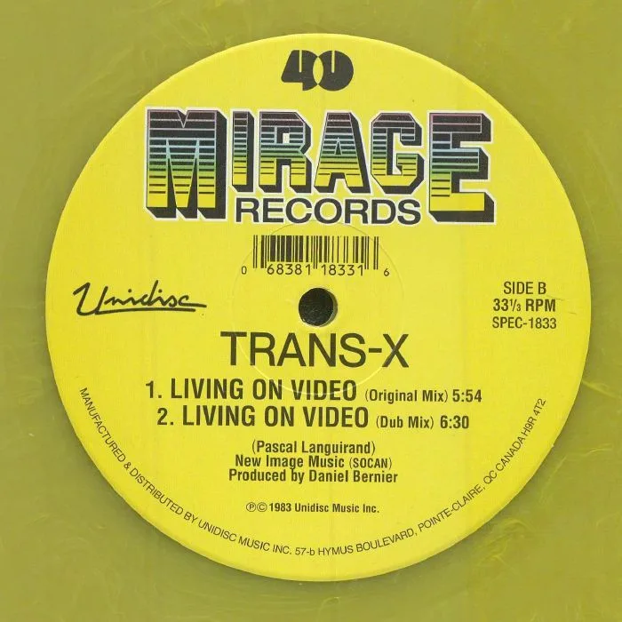 Back cover — TRANS X — Living On Video