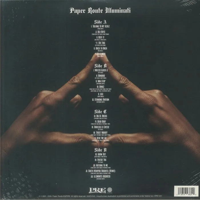 Обратная сторона обложки — YOUNG DOLPH / PAPER ROUTE EMPIRE — Paper Route Illuminati (5 Year Anniversary Edition) (Record Store Day RSD 2026)