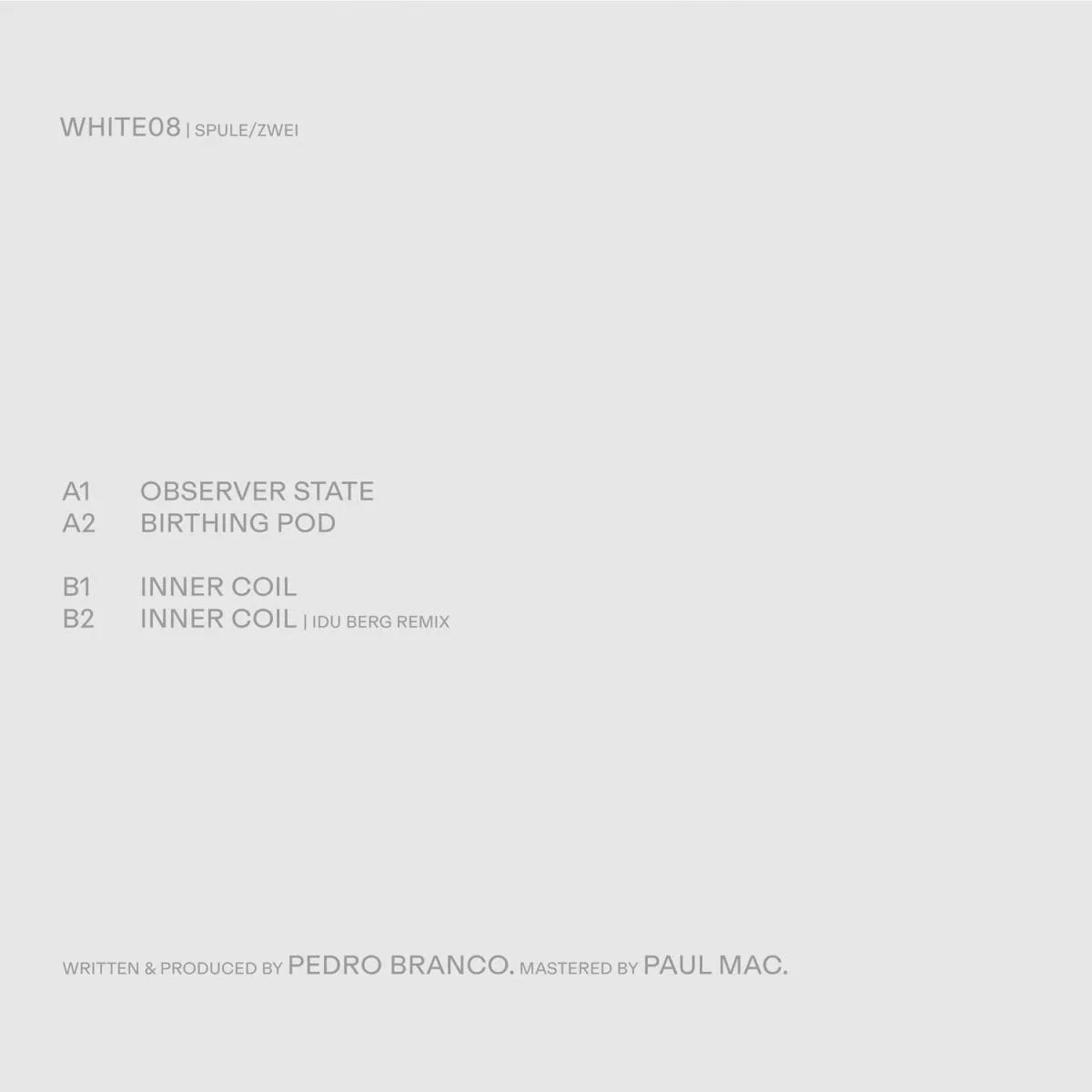 Обратная сторона обложки — white08 — Spule/Zwei