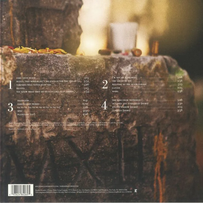 Обратная сторона обложки — MY CHEMICAL ROMANCE — May Death Never Stop You: The Greatest Hits 2001-2003 (reissue)