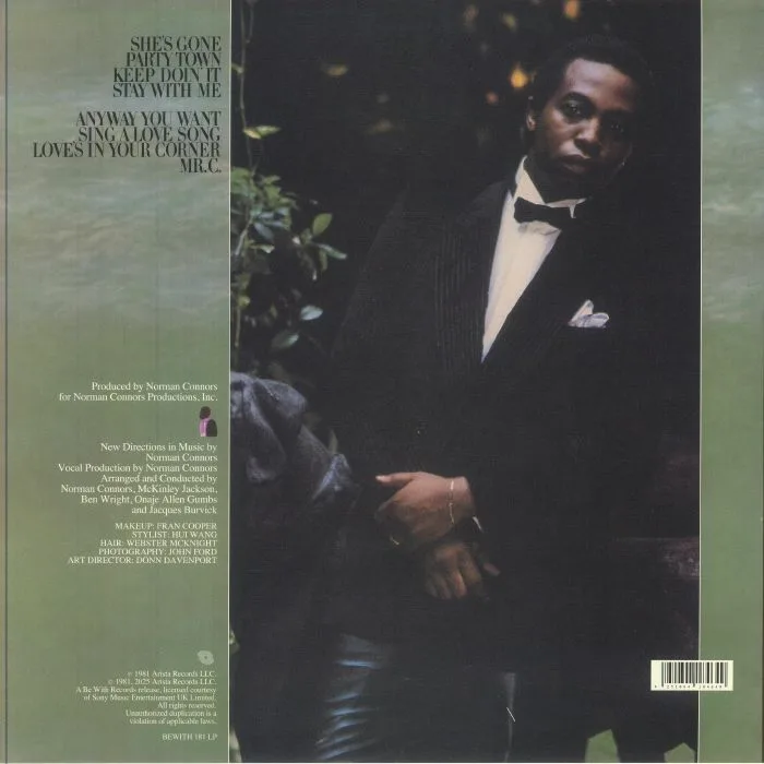 Обратная сторона обложки — Norman CONNORS — Mr C (reissue)