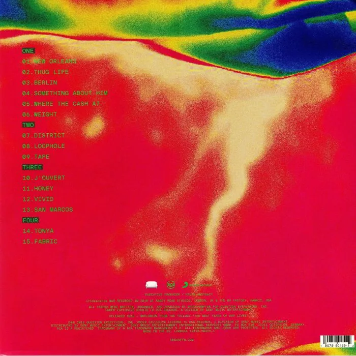 Обратная сторона обложки — BROCKHAMPTON — Iridescene
