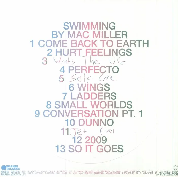 Обратная сторона обложки — Mac MILLER — Swimming (5th Anniversary Edition)
