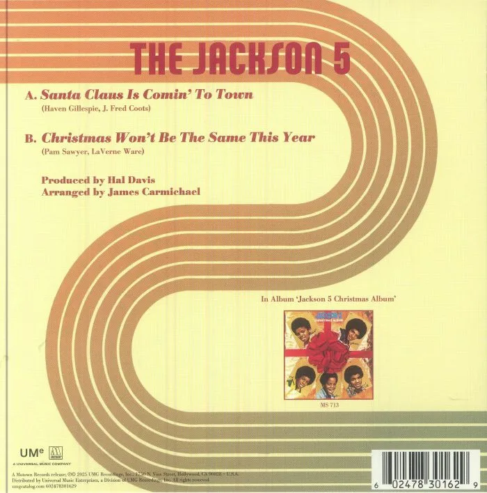 Back cover — The JACKSON 5 — Santa Claus Is Comin' To Town