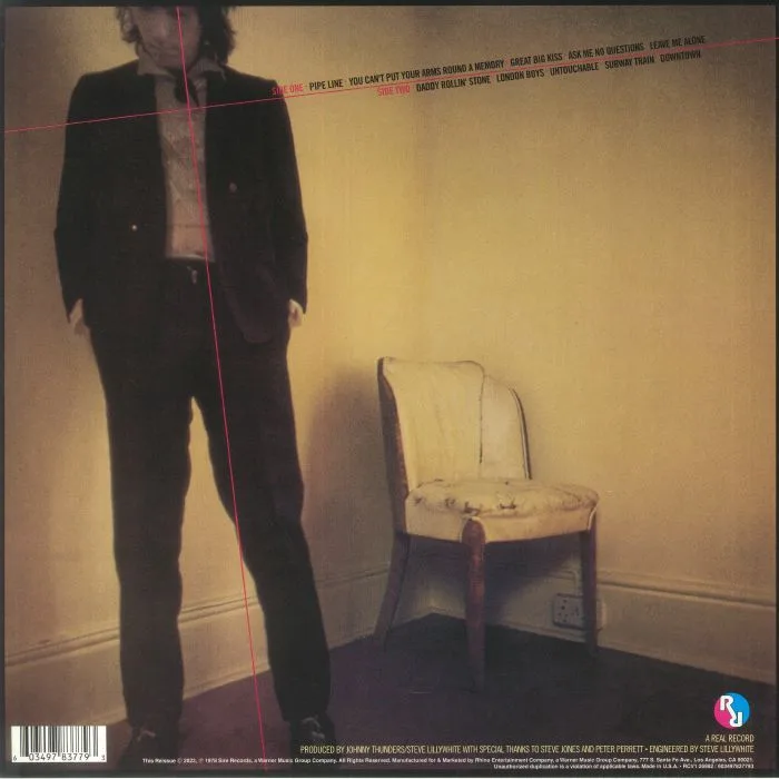 Обратная сторона обложки — JOHNNY THUNDERS — So Alone (45th Anniversary Edition)