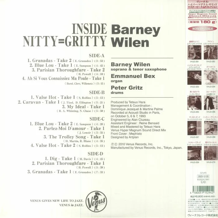 Back cover — Barney WILEN — Inside Nitty Gritty