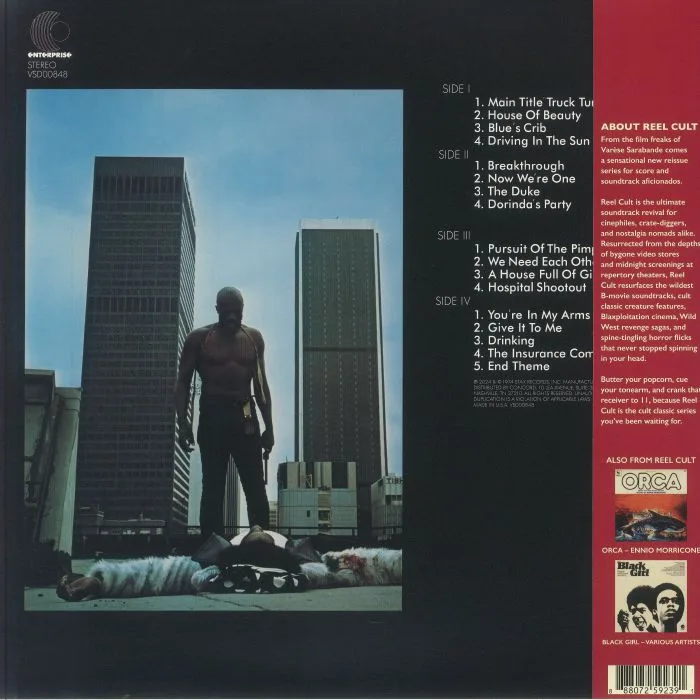Back cover — Isaac HAYES — Truck Turner (Soundtrack) (Record Store Day Black Friday RSD 2024)