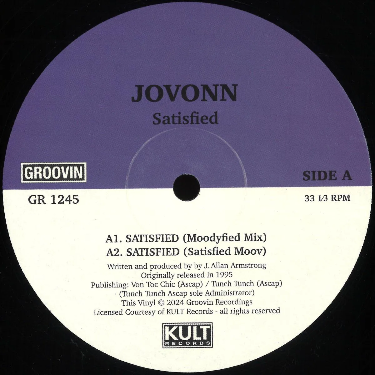 Front cover — Jovonn — Satisfied / I´m Waiting / Afterlife