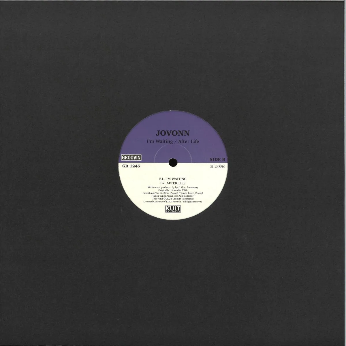 Back cover — Jovonn — Satisfied / I´m Waiting / Afterlife