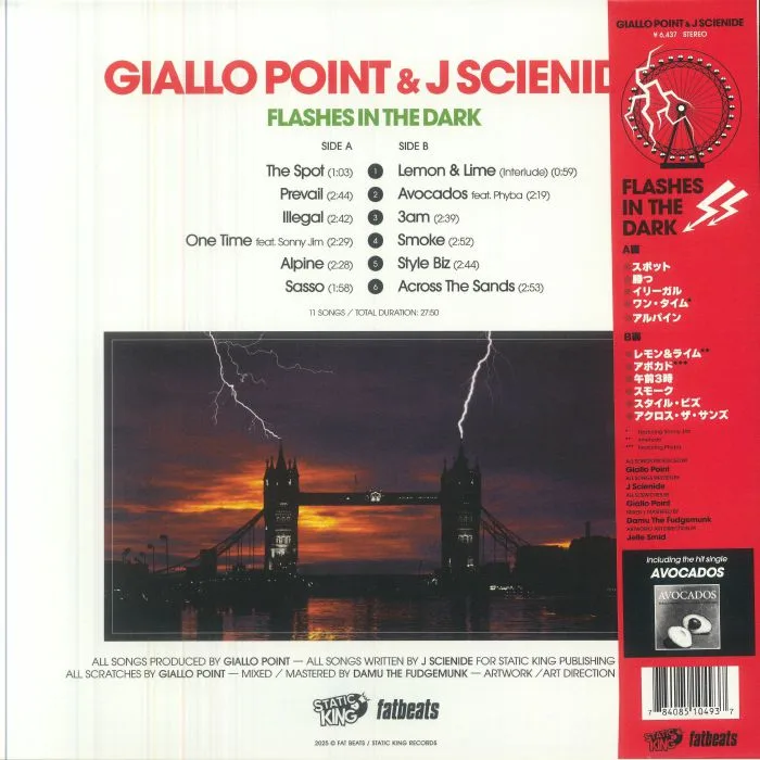 Обратная сторона обложки — GIALLO POINT / J SCIENIDE — Flashes In The Dark