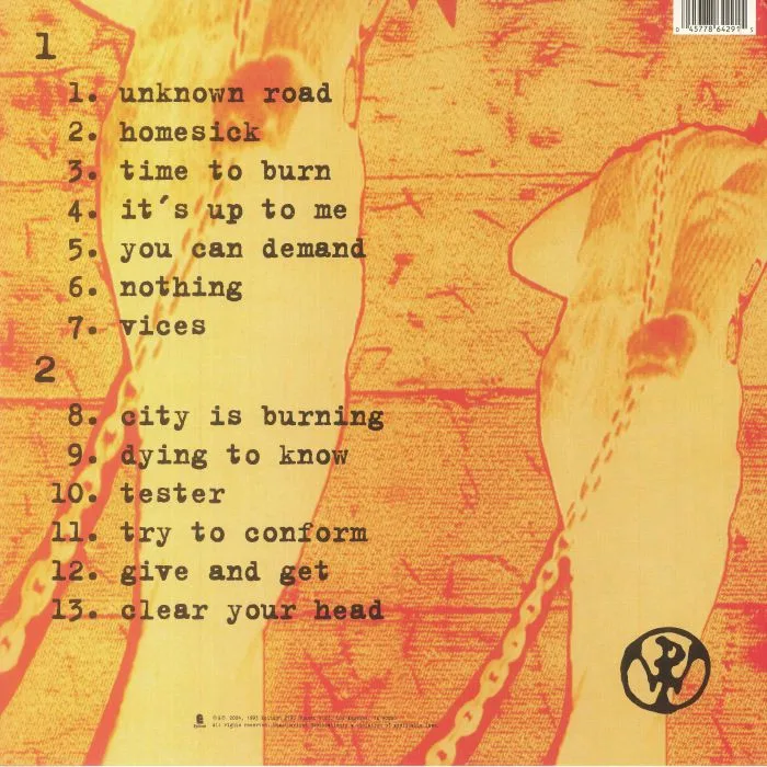 Back cover — PENNYWISE — Unknown Road (30th Anniversary Edition)