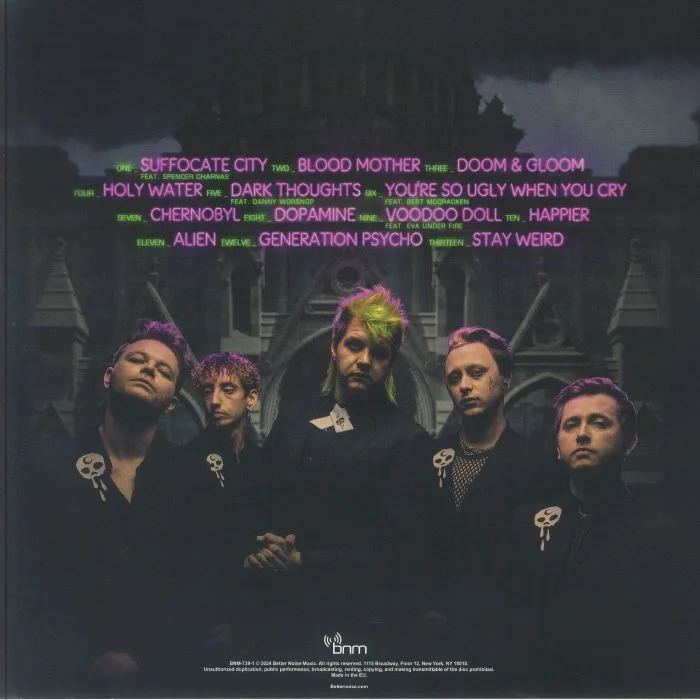 Back cover — The FUNERAL PORTRAIT — Greetings From Suffocate City