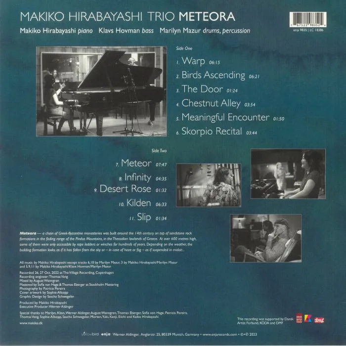 Back cover — MAKIKO HIRABAYASHI TRIO — Meteora