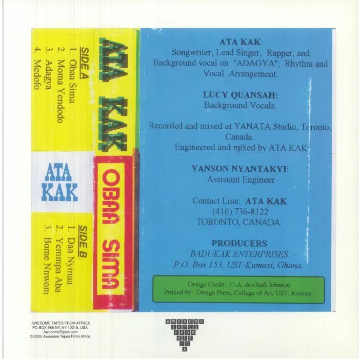 Back cover — ATA KAK — Obaa Sima (remastered)