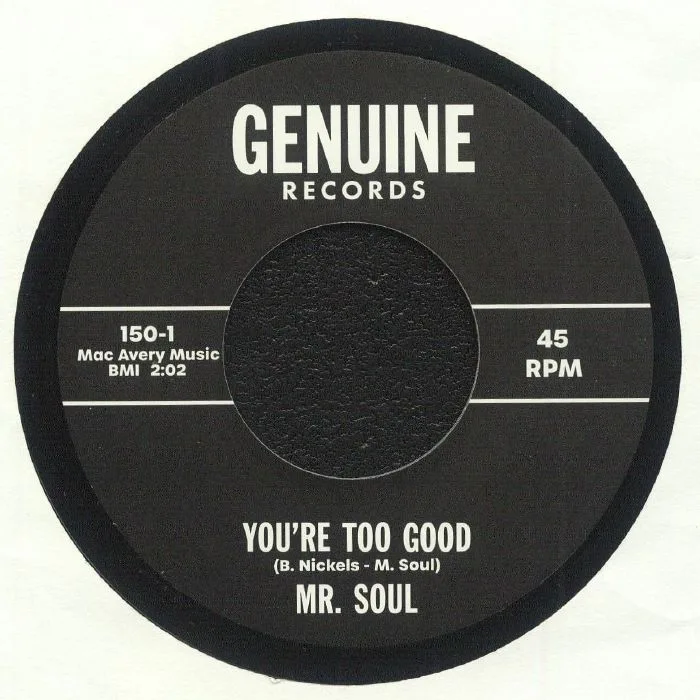Лицевая сторона обложки — MR SOUL — You're Too Good